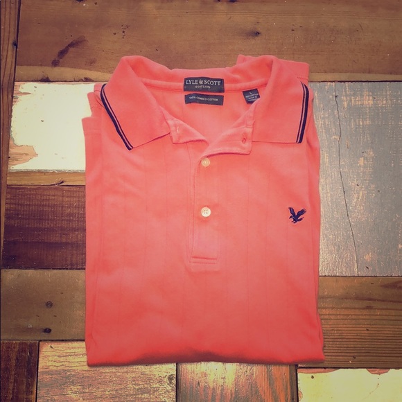 lyle and scott orange polo